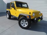 2004 Solar Yellow Jeep Wrangler Rubicon 4x4 #86069246