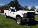 2014 Ford F350 Super Duty XL SuperCab 4x4 Utility Truck Front 3/4 View