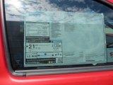 2014 Toyota Tacoma SR5 Prerunner Access Cab Window Sticker