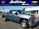 2014 Blue Granite Metallic Chevrolet Silverado 1500 LT Double Cab 4x4 #86207197
