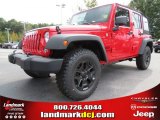 2014 Flame Red Jeep Wrangler Unlimited Sport 4x4 #86283756
