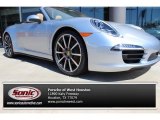 2014 Rhodium Silver Metallic Porsche 911 Carrera 4S Cabriolet #86283866