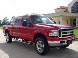 Red Ford F350 Super Duty in 2005