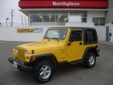 2001 Solar Yellow Jeep Wrangler Sport 4x4 #8583516
