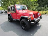 1997 Flame Red Jeep Wrangler SE 4x4 #86354543