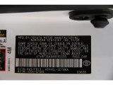 2010 Camry Color Code for Super White - Color Code: 040