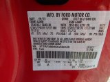 2014 F350 Super Duty Color Code for Vermillion Red - Color Code: F1
