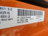 2014 Charger Color Code for Header Orange - Color Code: PL4