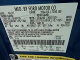 2011 F150 Color Code for Blue Flame Metallic - Color Code: SZ