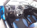 2010 Mini Cooper S Hardtop Pacific Blue Leather/Carbon Black Interior