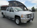 2010 Sheer Silver Metallic Chevrolet Silverado 2500HD LTZ Crew Cab 4x4 #86615877