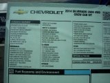 2014 Chevrolet Silverado 3500HD WT Crew Cab Dual Rear Wheel 4x4 Window Sticker