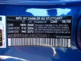 2009 SLK Color Code for Orion Blue Metallic - Color Code: 345