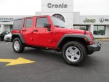 2014 Flame Red Jeep Wrangler Unlimited Sport 4x4 #86937549