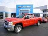 2007 Victory Red Chevrolet Silverado 2500HD LT Extended Cab 4x4 #86937512
