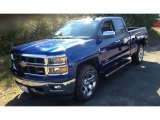 2014 Blue Topaz Metallic Chevrolet Silverado 1500 LTZ Double Cab 4x4 #87057126