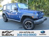2009 Deep Water Blue Pearl Jeep Wrangler Unlimited X 4x4 #87057579