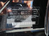 2014 Sonata Color Code for Phantom Black Metallic - Color Code: S3