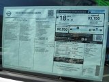 2013 Nissan Frontier SV King Cab Window Sticker
