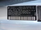2000 BMW 3 Series 323i Convertible Info Tag