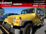 2004 Solar Yellow Jeep Wrangler Unlimited 4x4 #87274594