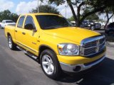 2008 Detonator Yellow Dodge Ram 1500 Big Horn Edition Quad Cab #87308072