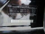 2014 Sonata Color Code for Phantom Black Metallic - Color Code: S3