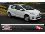 Super White Toyota Prius c in 2013
