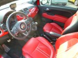 2012 Fiat 500 Abarth Abarth Rosso Leather (Red) Interior