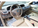 2007 BMW 7 Series 750i Sedan Beige Interior