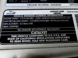 2000 Jaguar XK XKR Coupe Info Tag