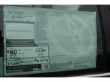 2014 Toyota Avalon Hybrid XLE Premium Window Sticker