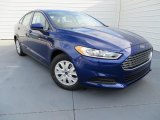 2014 Deep Impact Blue Ford Fusion S #87569046