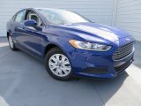 2014 Deep Impact Blue Ford Fusion S #87569045