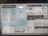 2014 Honda Accord LX Sedan Window Sticker