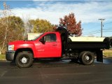 2011 Victory Red Chevrolet Silverado 3500HD Regular Cab 4x4 Chassis Dump Truck #87618257