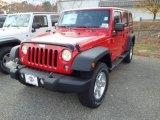 2014 Flame Red Jeep Wrangler Unlimited Sport 4x4 #87617856