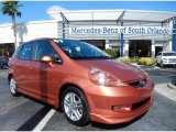 2007 Blaze Orange Metallic Honda Fit Sport #87617923