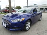 2014 Deep Impact Blue Ford Fusion SE EcoBoost #87617994