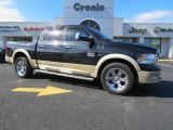 2011 Brilliant Black Crystal Pearl Dodge Ram 1500 Laramie Longhorn Crew Cab 4x4 #87665870