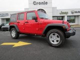 2014 Flame Red Jeep Wrangler Unlimited Sport 4x4 #87665867