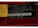 2009 RX Color Code for Matador Red Mica - Color Code: 3R1