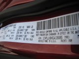 2014 Cherokee Color Code for Deep Cherry Red Crystal Pearl - Color Code: PRP