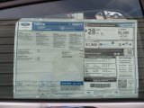 2014 Ford Fusion SE EcoBoost Window Sticker