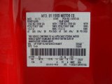 2013 F150 Color Code for Vermillion Red - Color Code: E4