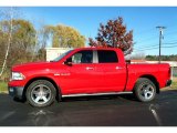 2010 Flame Red Dodge Ram 1500 Big Horn Crew Cab 4x4 #87911079