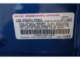 2011 Mitsubishi Lancer Evolution MR Info Tag