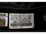 2006 Honda Civic EX Sedan Info Tag