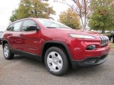 Deep Cherry Red Crystal Pearl Jeep Cherokee in 2014