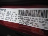 2014 Cherokee Color Code for Deep Cherry Red Crystal Pearl - Color Code: PRP